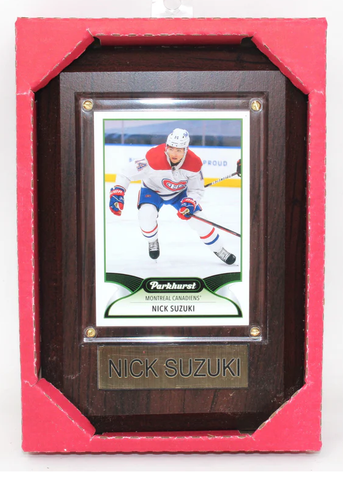 NHL Plaque with card 4x6 Montreal Canadiens - Nick Suzuki (Randomly Selected, May Not Be Pictured)
