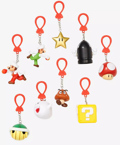 Nintendo Super Mario Back Buddies Series 2 Clip on Figure Bling Bag (1 Randomly Selected)