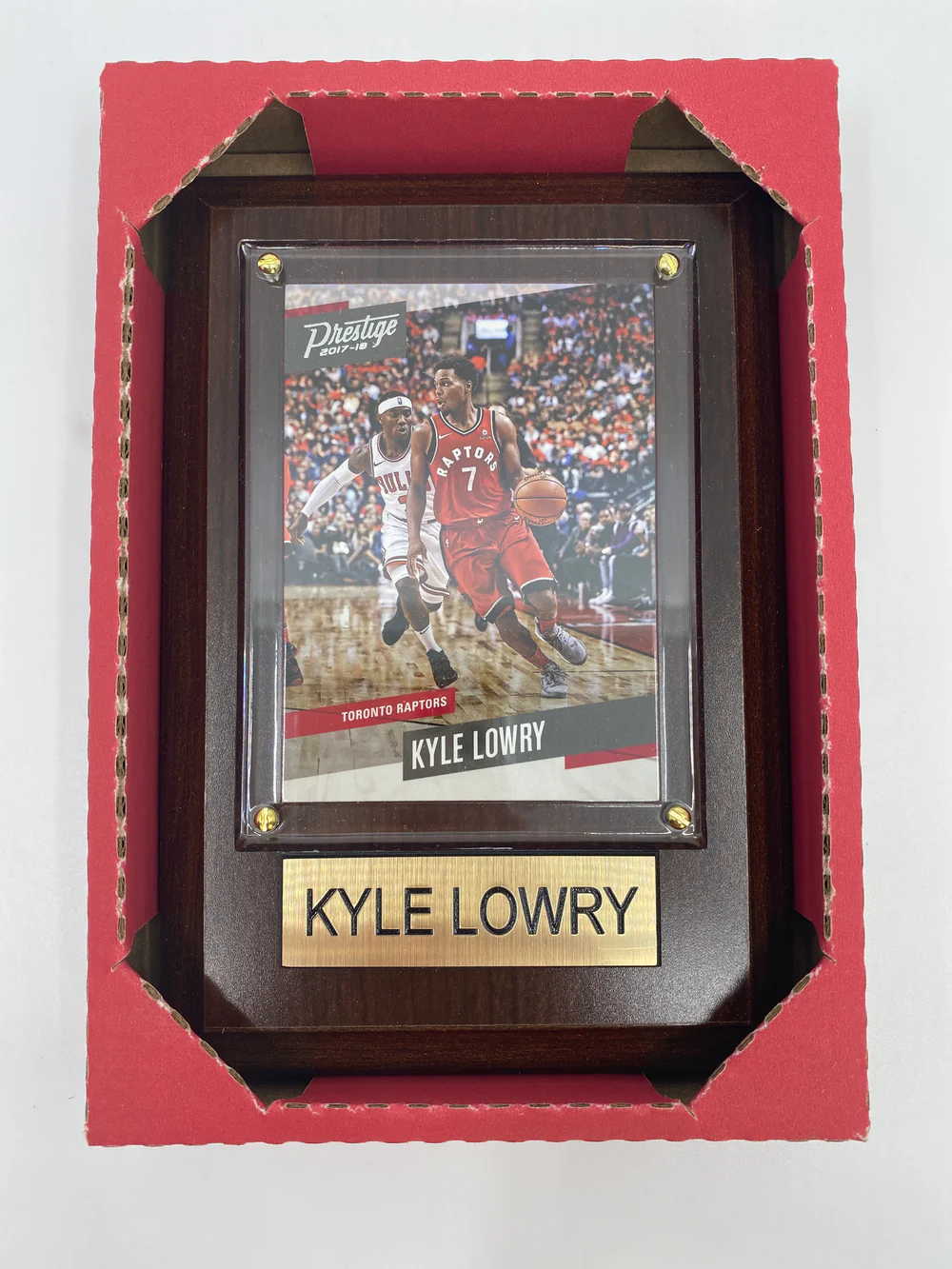 NBA Plaque with card 4x6 Toronto Raptors -  Kyle Lowry (Randomly Selected, May Not Be Pictured)