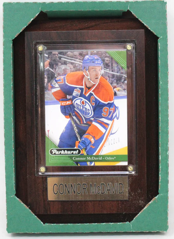 NHL Plaque with card 4x6 Edmonton Oilers - Connor Mcdavid (Randomly Selected, May Not Be Pictured)