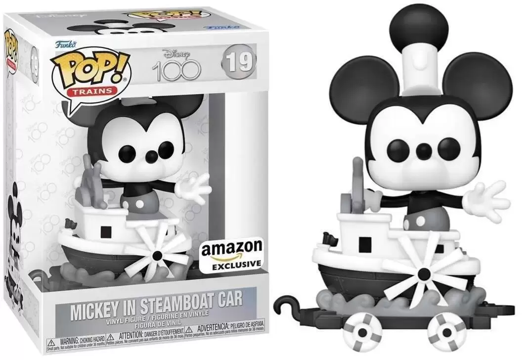 Funko POP! Trains: Disney 100 - Mickey in Steamboat Car #19 Exclusive Vinyl Figure