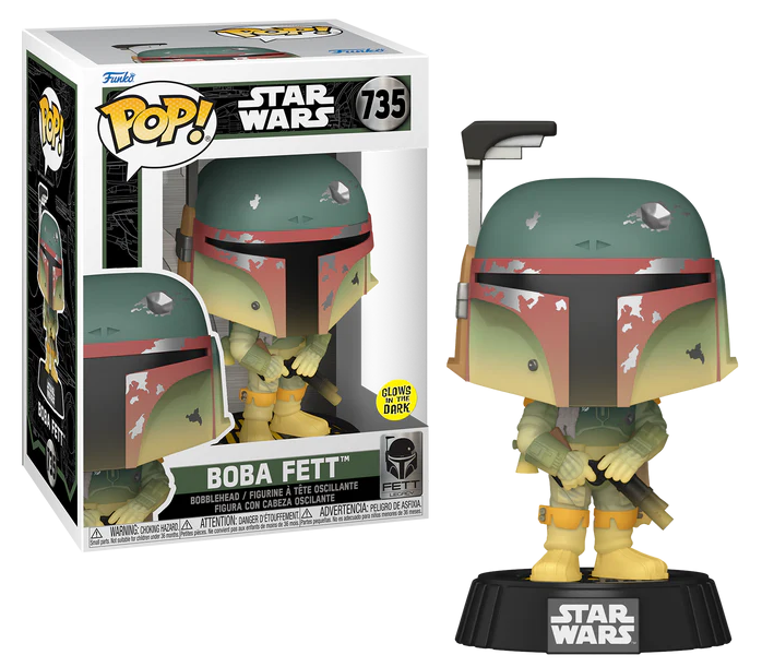 Funko POP! B: Star Wars - Boba Fett #735 Glows in the Dark Bobble-Head Figure Vinyl Figure