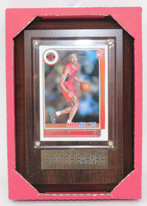 NBA Plaque with card 4x6 Toronto Raptors - Scottie Barnes (Randomly Selected, May Not Be Pictured)