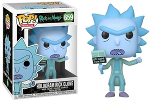 Funko POP! Animation: Rick and Morty - Hologram Rick Clone #659 Vinyl Figure (Box Wear)