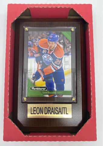 NHL Plaque with card 4x6 Edmonton Oilers - Leon Draisaitl (Randomly Selected, May Not Be Pictured)