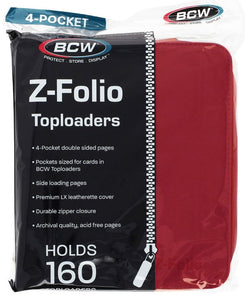 BCW 4-Pocket Z-Folio LX Album Toploaders Binder