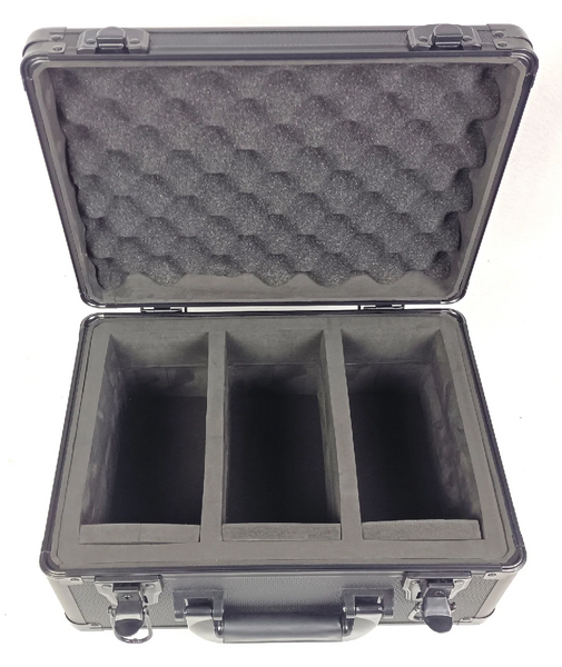 Evoretro 3-Row Aluminium Case For 90 Slabs With Key System Black