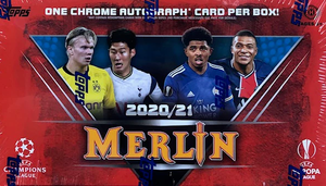 2020-21 Topps Chrome UEFA Champions League Merlin Soccer Hobby Box