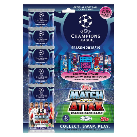 2018-19 Topps Match Attax Champions League Cards - Mega Multi-Pack (75 Cards)