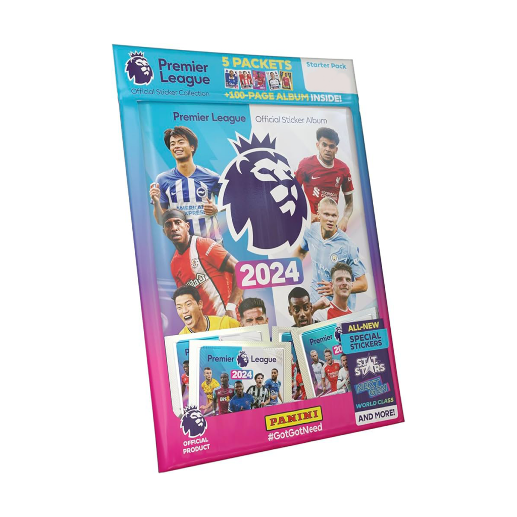 2023-24 Panini Premier League Stickers – Starter Pack (Album + 25 Stickers)