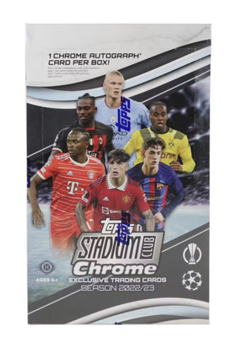 2022-23 Topps Chrome UEFA Champions League Stadium Club Soccer Hobby Box