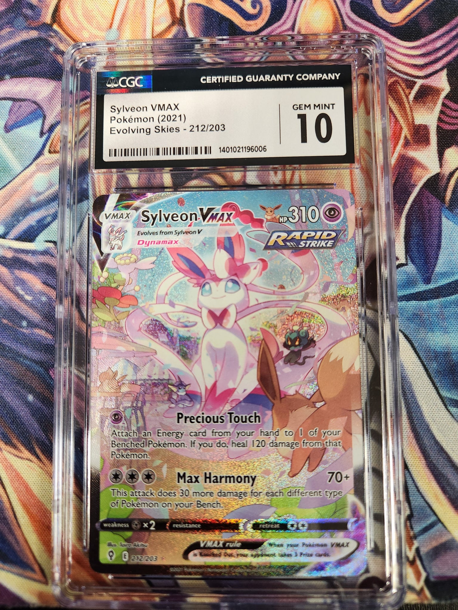 Sylveon VMAX - Pokemon (2021) - Evolving Skies - 212/203 - CGC Graded A & C Games Sylveon VMAX - Pokemon (2021) - Evolving Skies - 212/203 - CGC Graded A & C Games