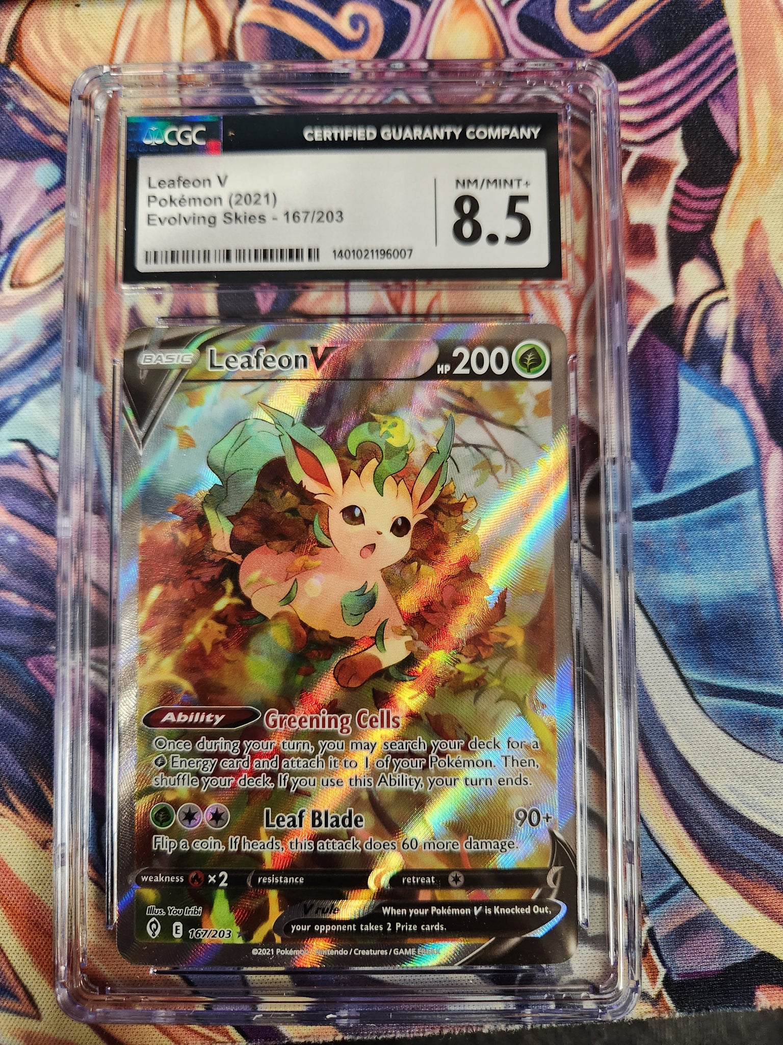 leafeon v pokemon card Leafeon V - Pokemon (2021) - Evolving Skies - 167/203