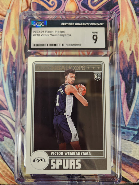 2023-24 Victor Wembanyama RC (Rookie Card) (Graded 9 or Higher, Various Grading Companies, May Not Get Card In Photo, Randomly Selected)