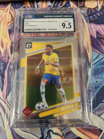 Neymar Jr 1x Graded Sports Card Single (In Brazilian CBF National Jersey) (CGC Graded 9 to 9.5) (Randomly Selected, May Not Be Pictured)