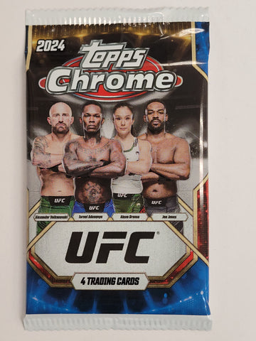 2024 Topps Chrome UFC Blaster Pack (4 Cards Per Pack)