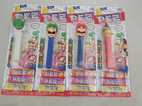 Super Mario Pez Assorted Super Mario Candy Dispenser 3 Pez (1 Random Mario & Friends)