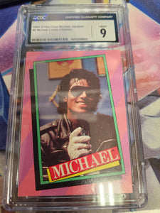 1984 Michael Jackson MJJ Productions Inc. Trading Card or Sticker Single REPACK - (Graded 9 or Better, Various Grading Companies, Randomly Selected, Stock Photo - May Not Get Card In Picture)