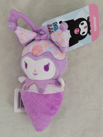 Hello Kitty Clip-On Plush - Kuromi Figure (Ice Cream Cone)