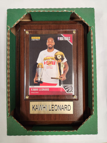 NBA Plaque with  Card 4x6 Toronto Raptors - Kawhi Leonard (Card Design Randomly Selected, May Not Be Pictured)
