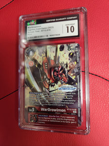 Digimon TCG: Wargrowlmon BT-12 Ultimate Cup Alternate Alt Art Top 32 (CGC Graded 10 GEM MINT)