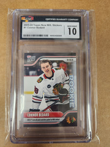 Connor Bedard - 2023-24 NHL TOPPS NOW - RC Rookie Sticker #1 (CGC Graded 10 Gem Mint)