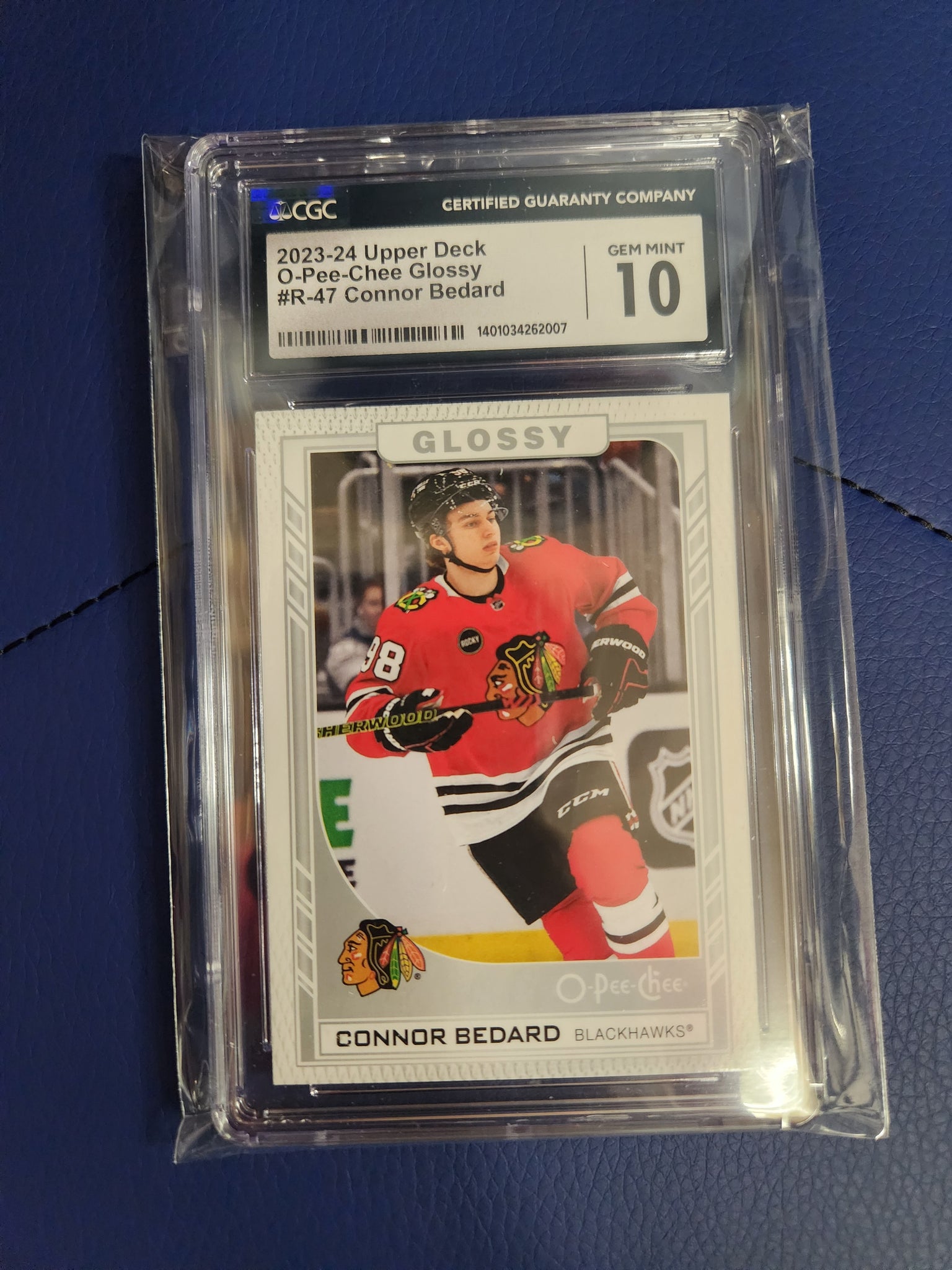 2023-24 Upper Deck Series 2 O-Pee-Chee Silver Glossy Connor Bedard #R-47 RC (Rookie Card) (CGC Graded 10 Gem Mint)