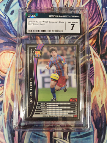 2005-06 Panini WCCF European Clubs Lionel Messi #287 Japanese RC Rookie Card - CGC Graded 7