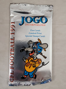 1991 Jogo CFL Football Trading Cards Pack (10 Cards Per Pack)