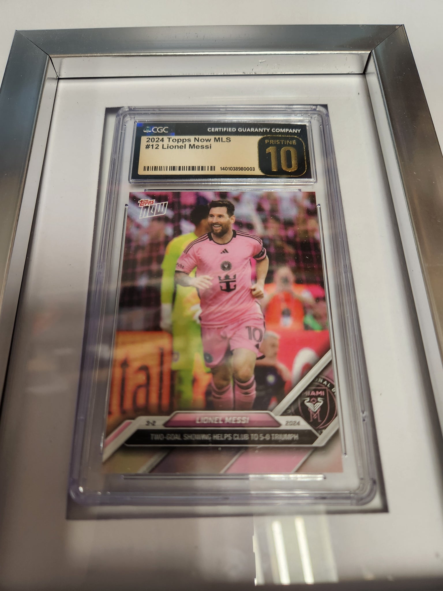 Lionel Messi 1x CGC Graded Sports Card Single (Inter Miami Jersey) (CGC Graded 10 PRISTINE)