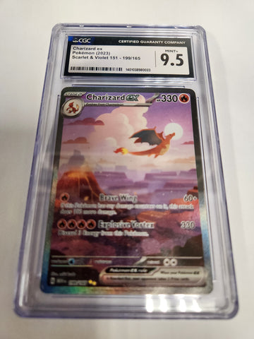 Charizard EX - Pokemon (2023) Scarlet & Violet 151 - 199/165 - CGC Graded 9.5