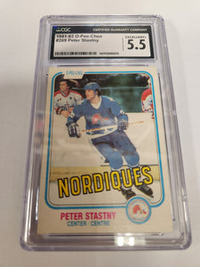 1981-82 O-Pee-Chee OPC Hockey #269 Peter Stastny RC Rookie Card (CGC Graded 5.5)