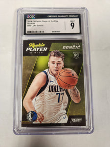 2018-19 Panini Luka Doncic Rookie Player of the Day RC #R3 (Rookie Card)(Graded CGC 9)