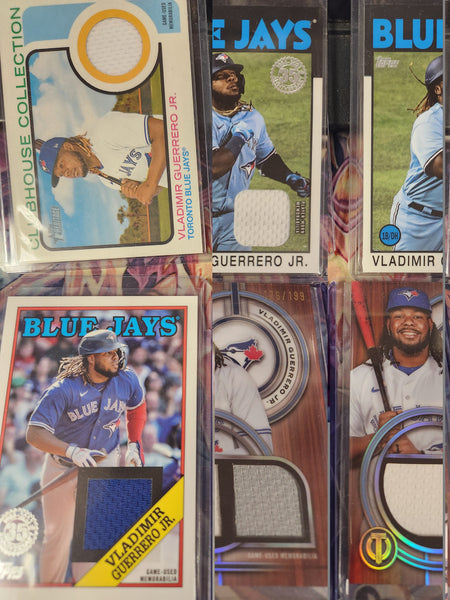 Vladimir Guerrero Jr.  - Toronto Blue Jays - Game-Used/Player Worn Swatch Relic Jersey Memorabilia Card - Sports Card Single (Randomly Selected, May Not Be Pictured)