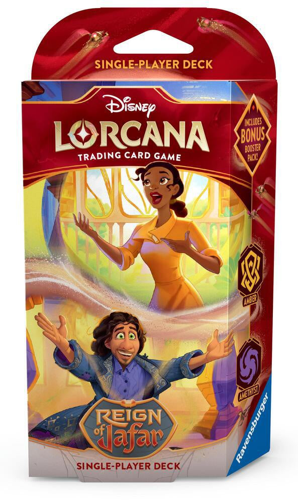 Disney Lorcana: Reign Of Jafar Starter Deck (Amber & Amethyst) - Bruno & Tiana