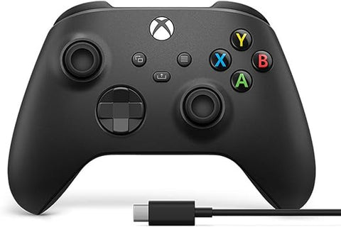 Xbox Wireless Controller + USB-C Cable (Carbon Black) - Xbox Series X/S/Xbox One/PC/Android/iOS Compatible