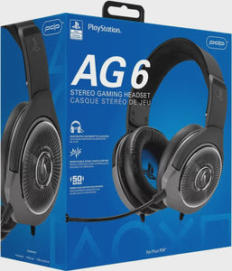 PDP Afterglow AG6 Wired Headset for PS4 (Black)