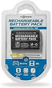 Tomee Rechargeable Battery Pack for Nintendo Switch Pro Controller / Wii U Pro Controller / Nintendo 3DS Handheld System