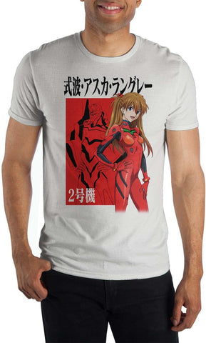 Neon Genesis Evangelion Asuka Kanji White T-Shirt