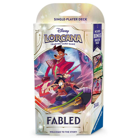 Disney Lorcana: Fabled: Welcome to the Story Starter Deck (Emerald & Ruby) - Powerline & Max Goof