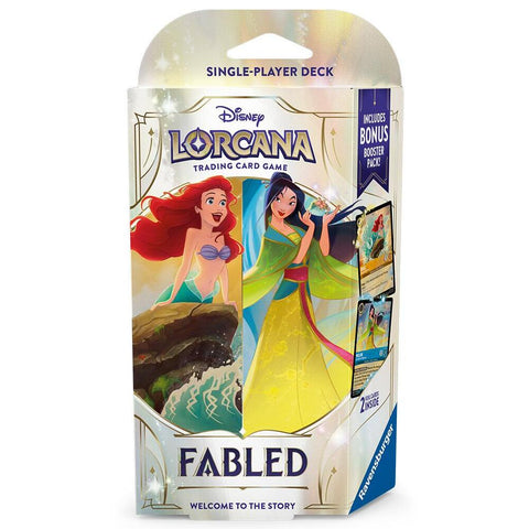 Disney Lorcana: Fabled: Welcome to the Story Starter Deck (Amber & Sapphire) - Ariel & Mulan