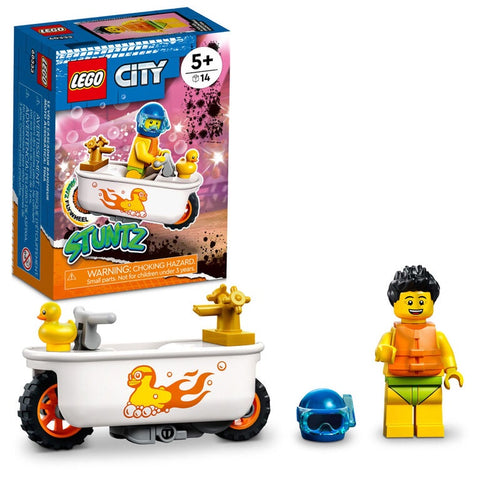 LEGO® City Bathtub Stunt Bike 60333 Building Kit (14 Pieces)