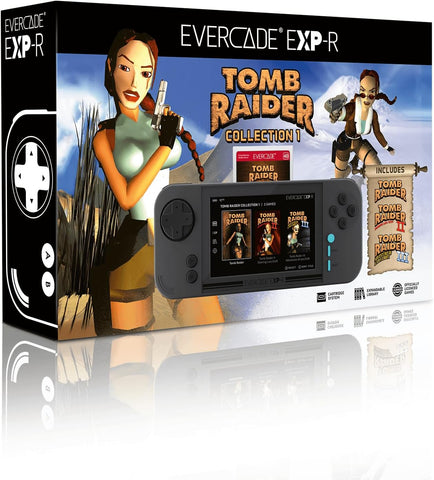 Evercade EXP-R Retro Handheld Gaming Console with Tomb Raider Collection