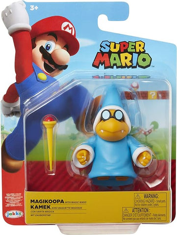 Super Mario - Magikoopa with Magic Wand (Kamek) 4" Figure [Jakks Pacific] (Box Wear)
