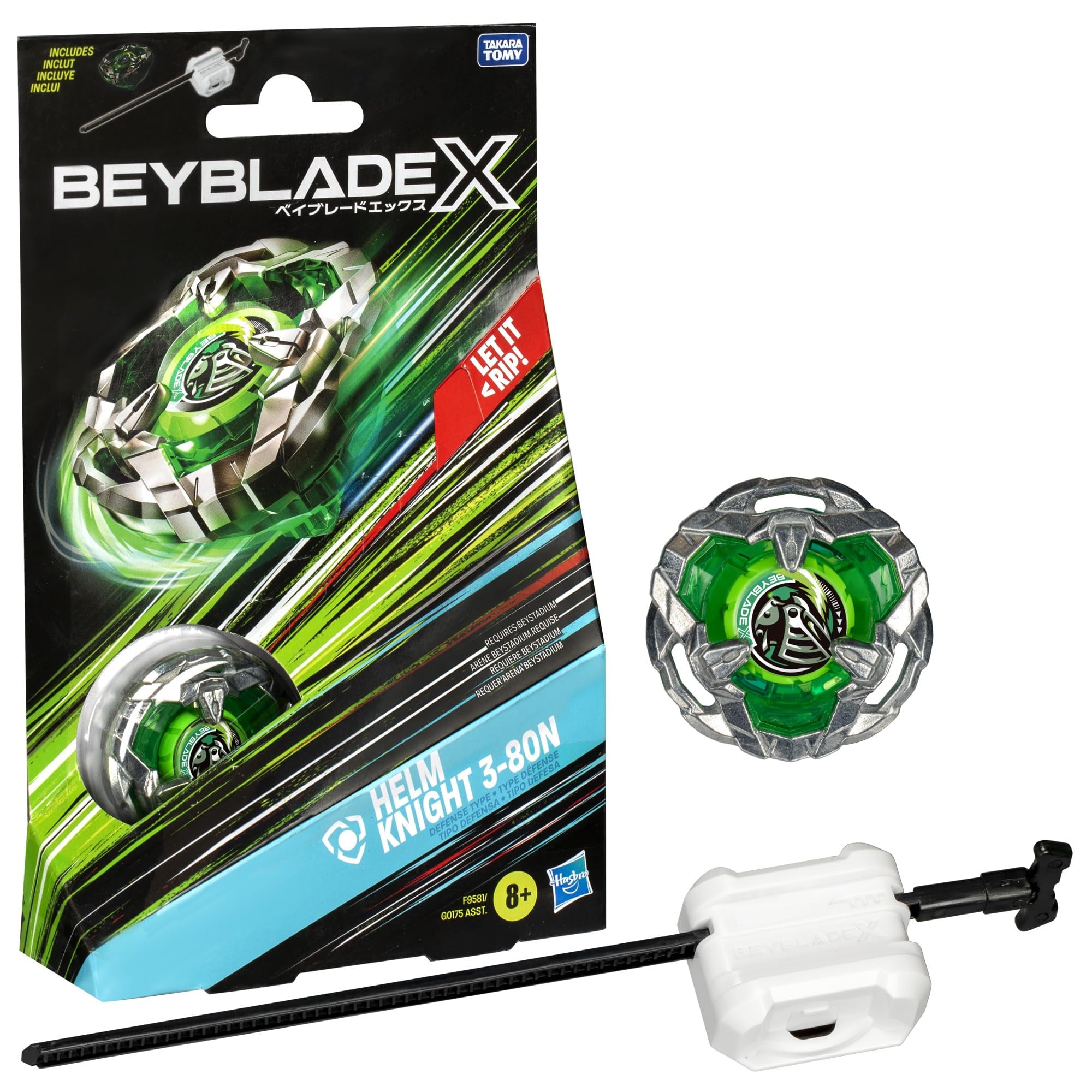 Beyblade X Starter Pack and Launcer - Helm Knight 3-80N [Hasbro][Takara Tomy]