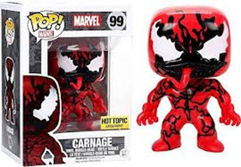 Funko POP! Marvel: Marvel - Carnage #99 Exclusive Bobble-Head Figure (Box Wear)
