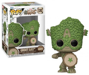 Funko POP! B: Marvel We Are Groot - Groot As Captain America #1392 Bobble-Head Figure