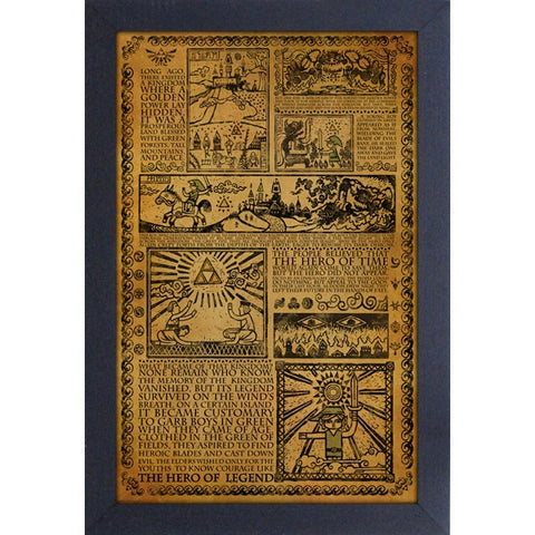 LOZ Wind Waker Story of the Hero 11″X17″ Framed Print [Pyramid America]