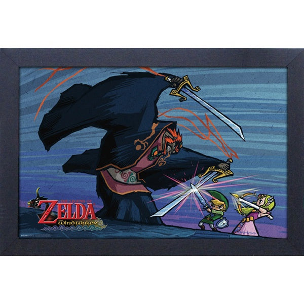 LOZ Wind Waker Battle With Ganondorf 11″X17″ Framed Print [Pyramid America]