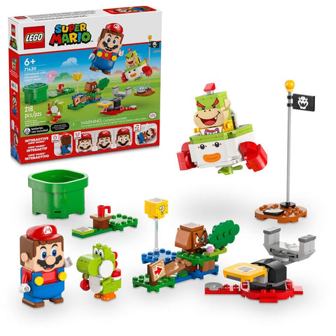 LEGO® Super Mario Adventures with Interactive LEGO Mario, Vehicle Mario Playset, Yoshi and Nintendo Toy, 71439 (218 Pieces)